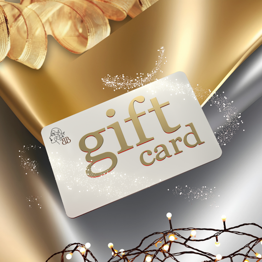 GIFT CARD IN GOLD AND WHITE