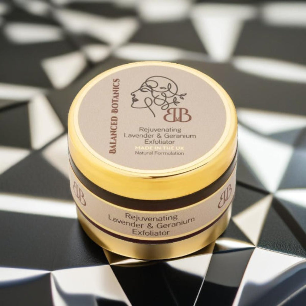 vegan exfoliator with essential oils