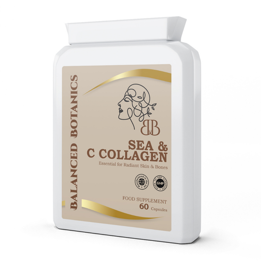 Sea & C Collagen supplement packaging on a white background