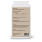 Supplement bottle label with text on a white background