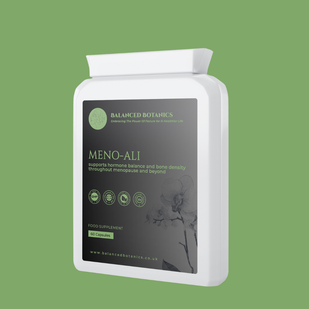 Meno-Ali 60 Capsules - Flat postal friendly bottle